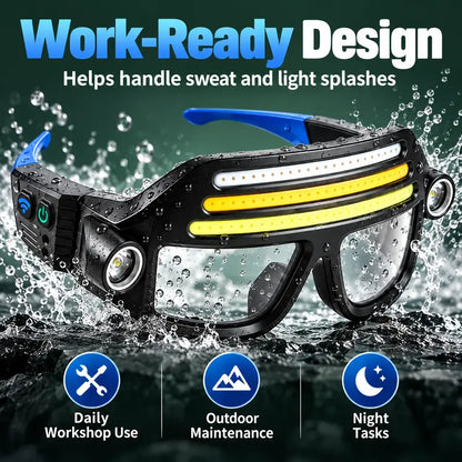 🎁 Rechargeable LED Glasses Light – Hands-Free Lighting for Repairs & Outdoor Adventures