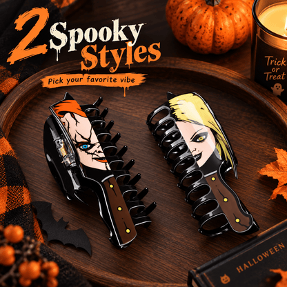 🎁Last Day Promotion 49% OFF🔥 Fun Horror Character Double-Sided Plastic Claw Hair Clips