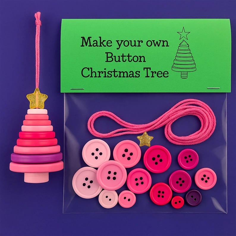 ☃️ DIY Button Snowman Ornament Kit