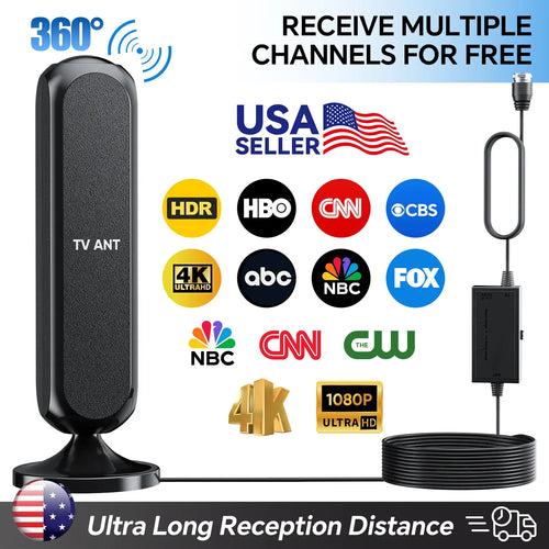 HIDB Indoor TV Antenna 4K HD Signal Amplified Compact