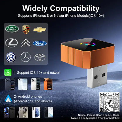 2026 Latest Wireless CarPlay Adapter 2-in-1