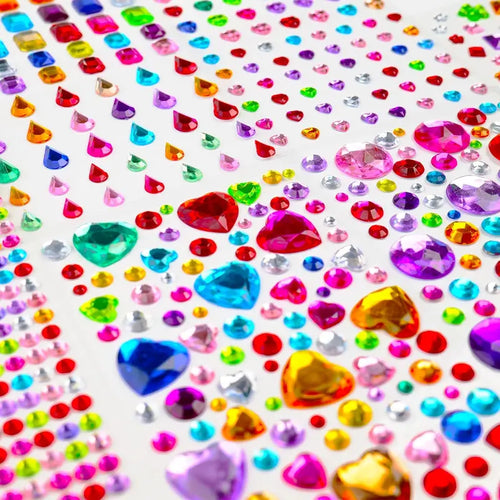 3500pcs Glossy Self-Adhesive Gem Stickers Bedazzling Kit