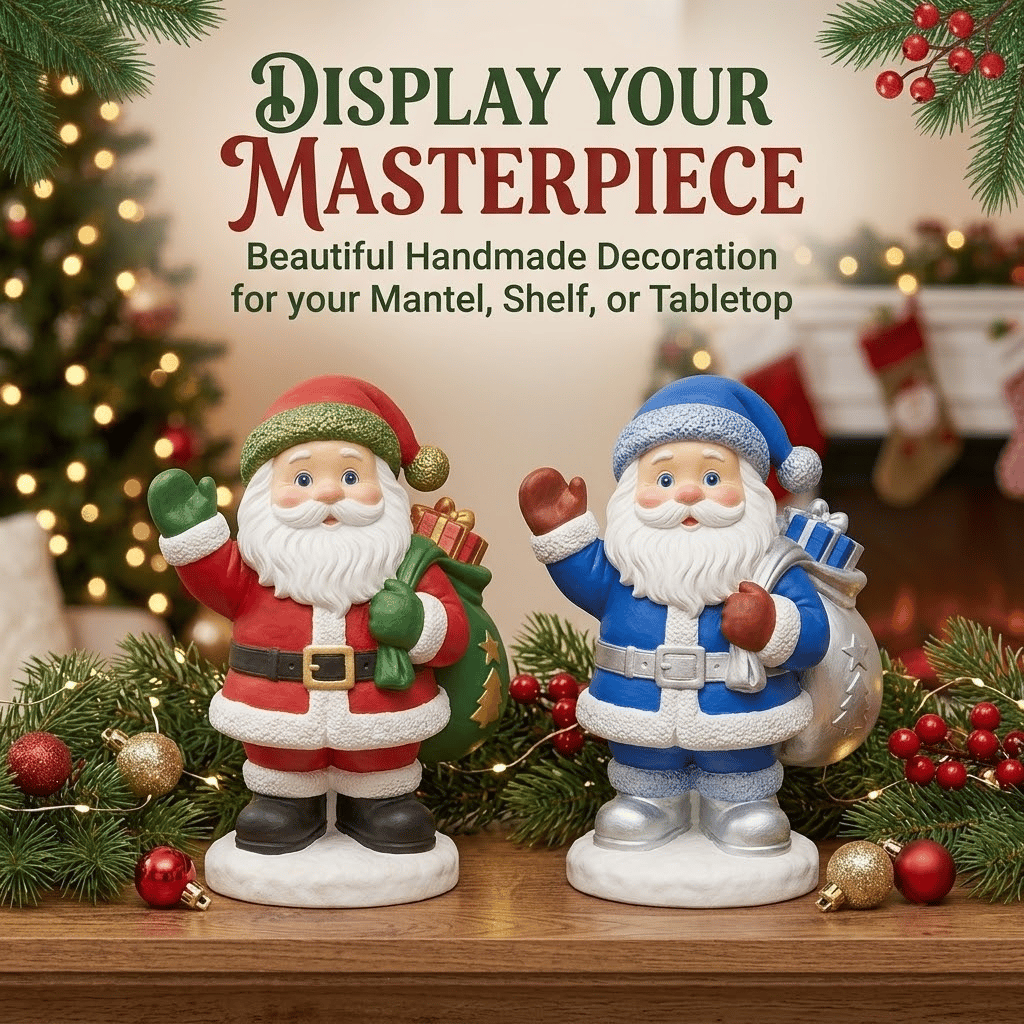 '- 🎨 Beginner-Friendly DIY Christmas Figurine Painting Kit | Create Your Own Festive Holiday Decorations 🎄💕