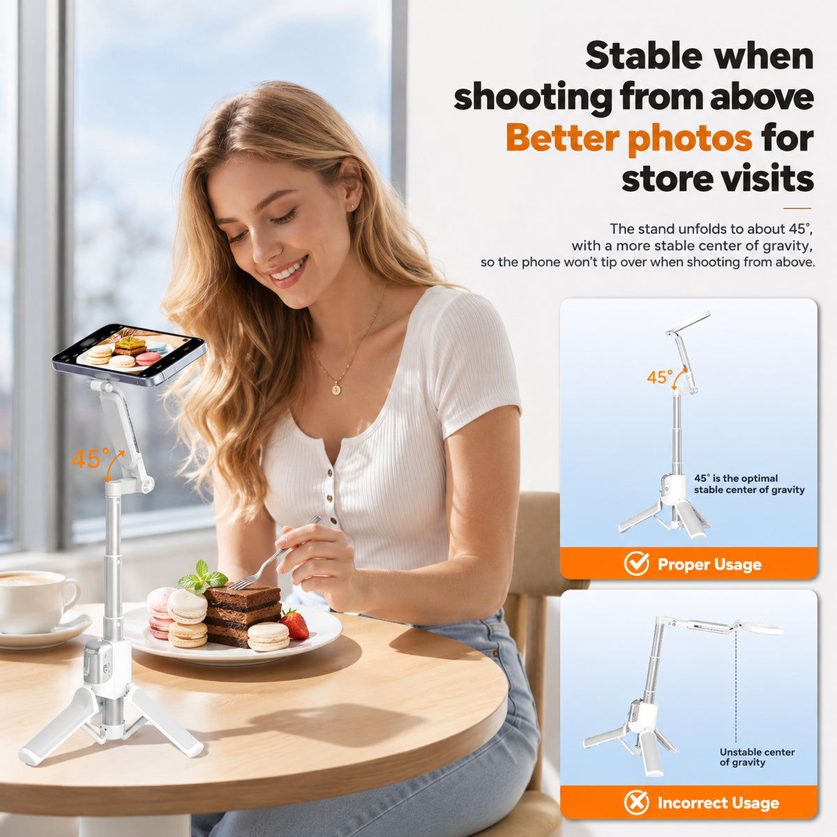 📸 Zoomable Magnetic Palm Grip | Selfie Stick & Tripod