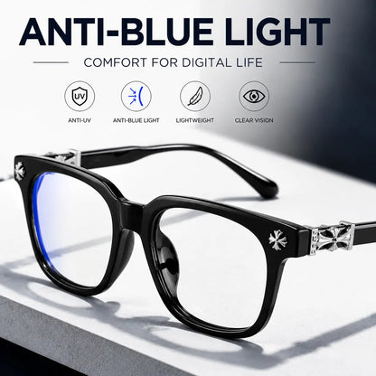 Unisex Blue Light Blocking Glasses – Modern Square Frames for Computer, Gaming & Everyday Use