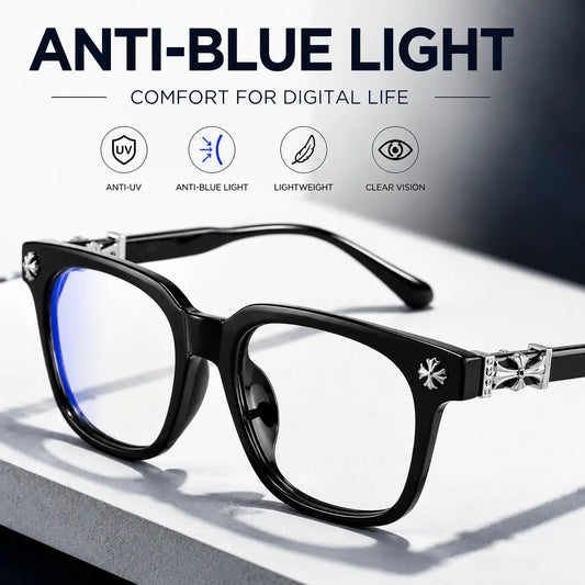Unisex Blue Light Blocking Glasses – Modern Square Frames for Computer, Gaming & Everyday Use