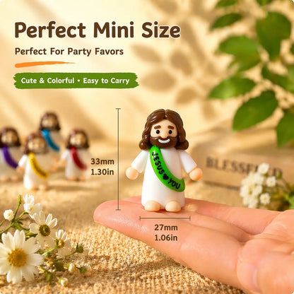 30 Pcs Colorful Mini Jesus Rubber Figurines
