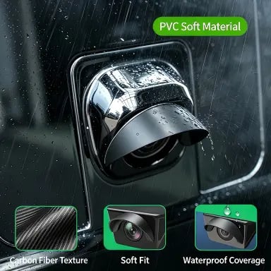 🌧️ Car Backup Camera Rain Shield – Soft PVC Camera Visor 🚗