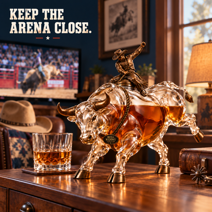 🤠 Eight Seconds Bull Rider Whiskey Decanter — Las Vegas 2026 Limited Custom Edition🤠