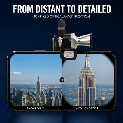 🔥 Last Day 49% OFF 🔭 10×20 Mini Monocular Phone Telescope – Pocket Long-Distance Viewer with Adjustable Smartphone Clip