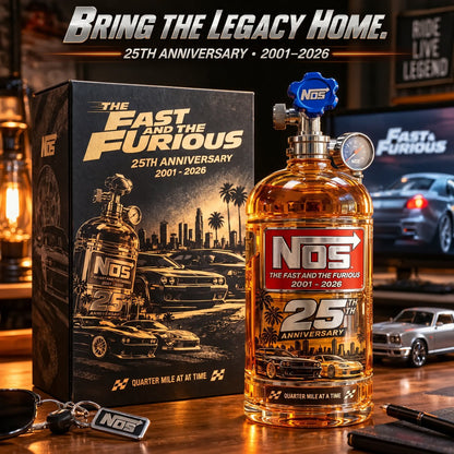 ⏳ Last Day 49% OFF – 25th Anniversary Street Racing Nitrous Tank Whiskey Decanter with Collector’s Box
