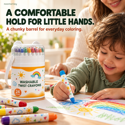 Noomoriey™ Washable Twist Crayons