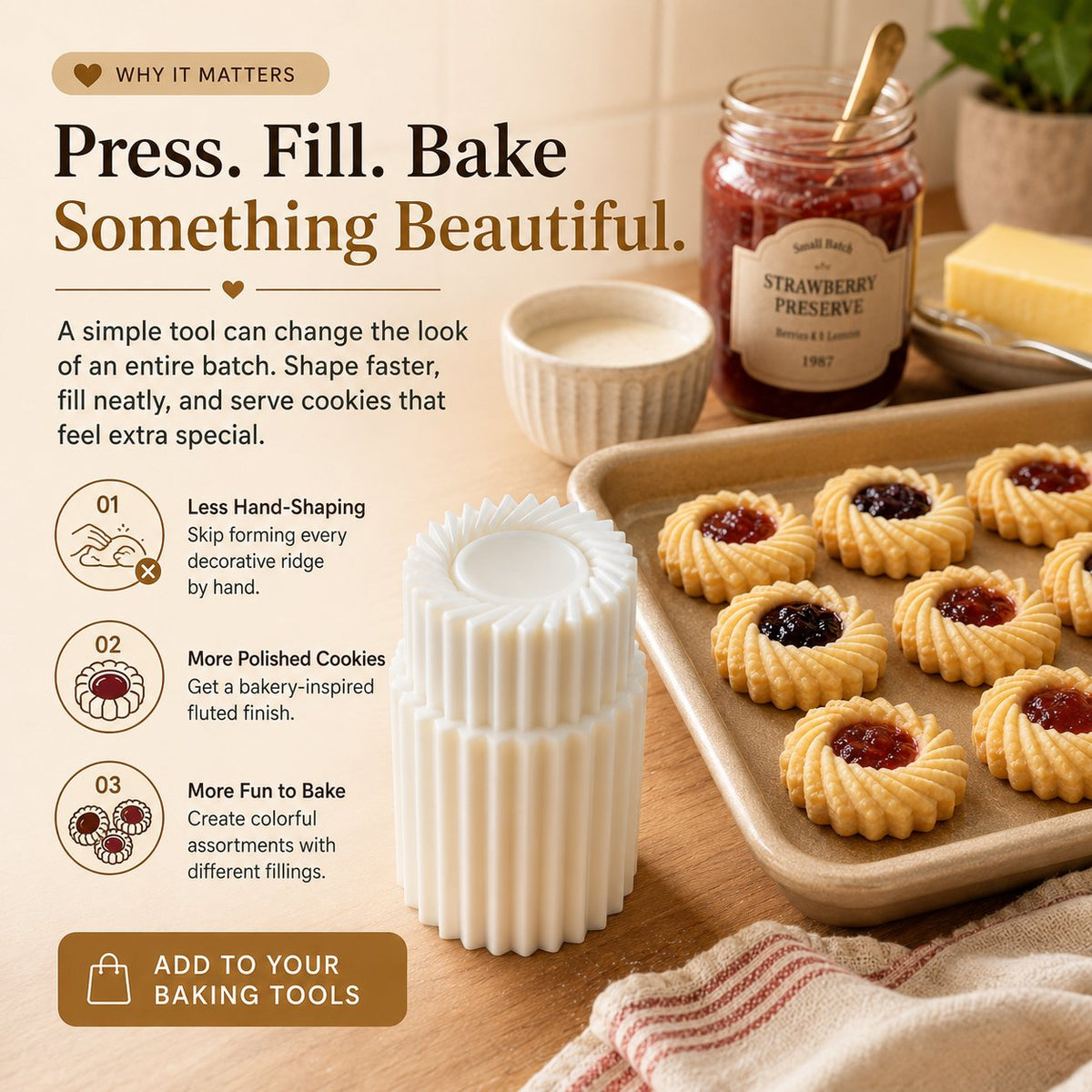 🔥 49% OFF – One Press for Beautiful Jam-Filled Cookies 🍪
