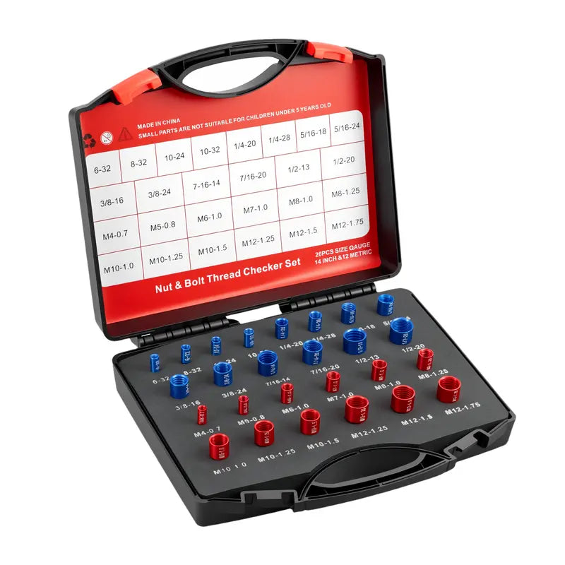 26/44PCS Nut and Bolt Thread Checker