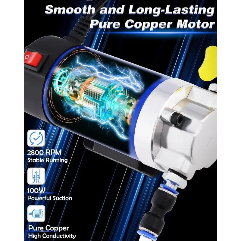12V 100W Efficient Powerful Self-Priming Oil Pump, 30min Continuous Car Tool for Engine Oil Change, Electric Fluid Transfer for Gear/Transmission Fluid Removal, Efficient Pump,toolupgrade