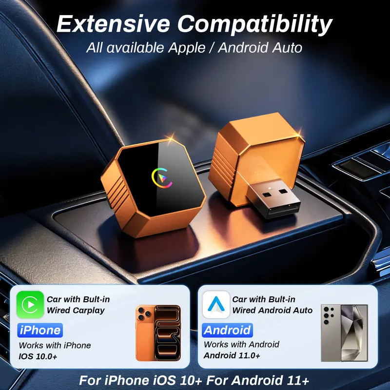 2026 Latest Wireless CarPlay Adapter 2-in-1