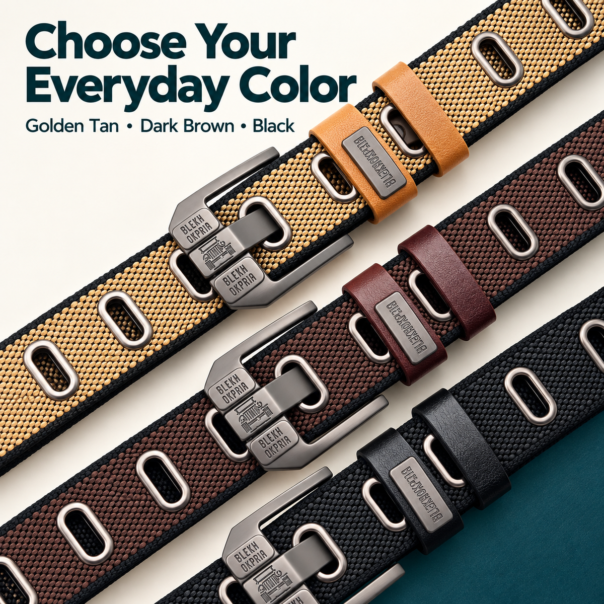 Trendy Men’s Canvas Belt with Pin Buckle