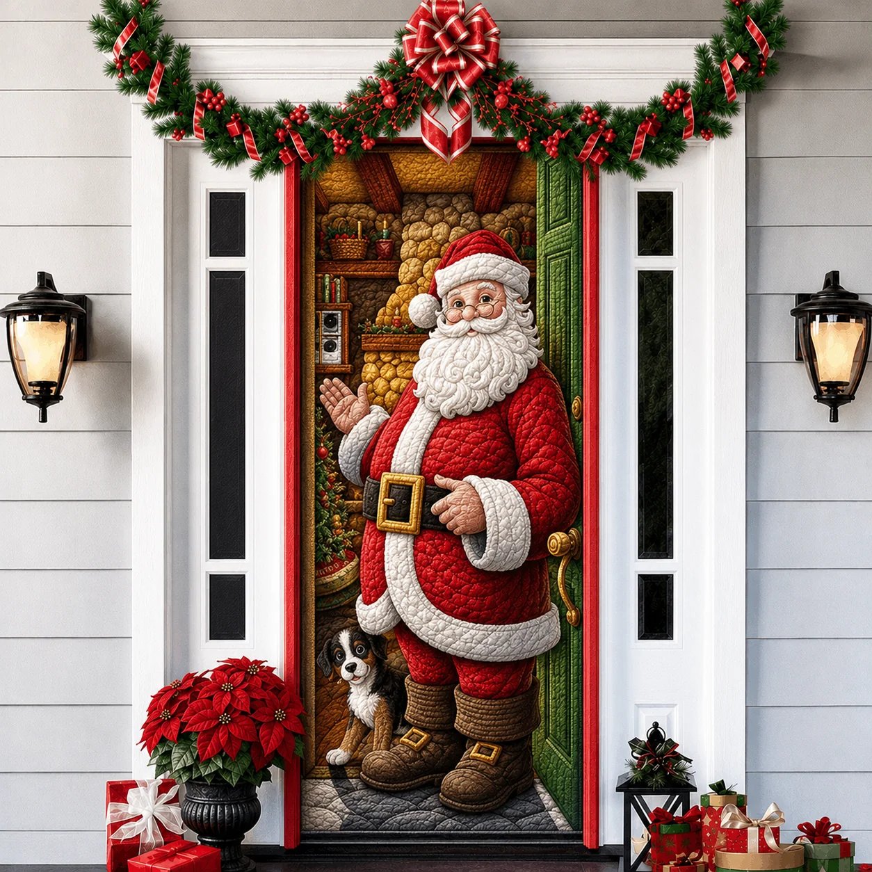 🎉🔥Last day with huge discounts!🌟2026 3D Christmas front door decoration