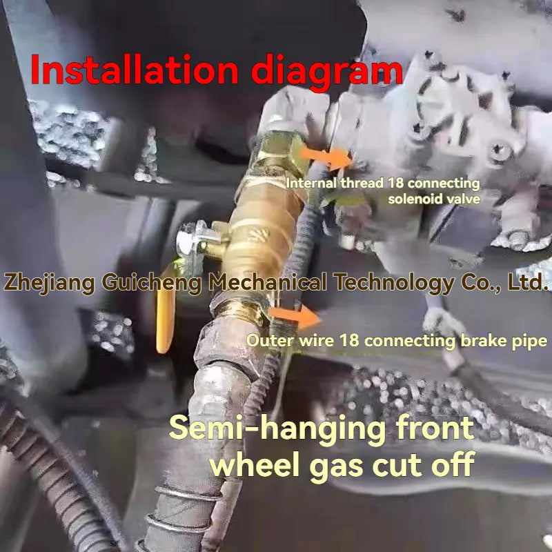Solid Brass Front Air Brake Cut Off Valve
