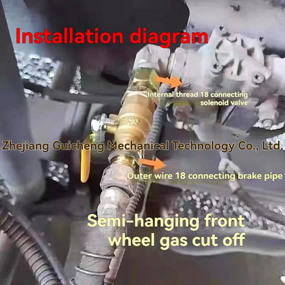 Solid Brass Front Air Brake Cut Off Valve