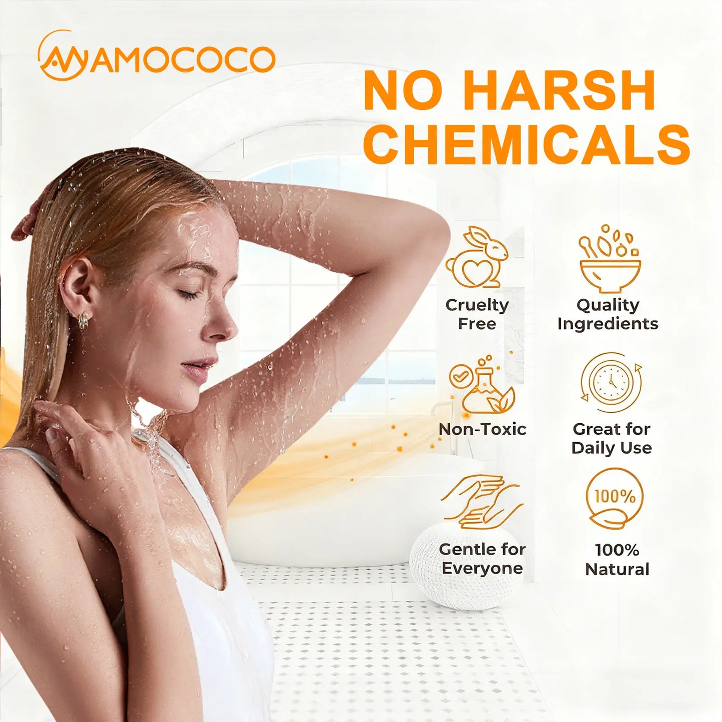 Turmeric Vitamin C Scrub Body Wash 500ml, gently moisturizing and soothing the skin with a long-lasting fragrance
