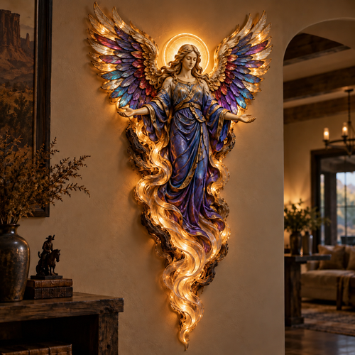 ✝️ ✨ Heavenly Radiance™ Lighted Angel Wall Sculpture