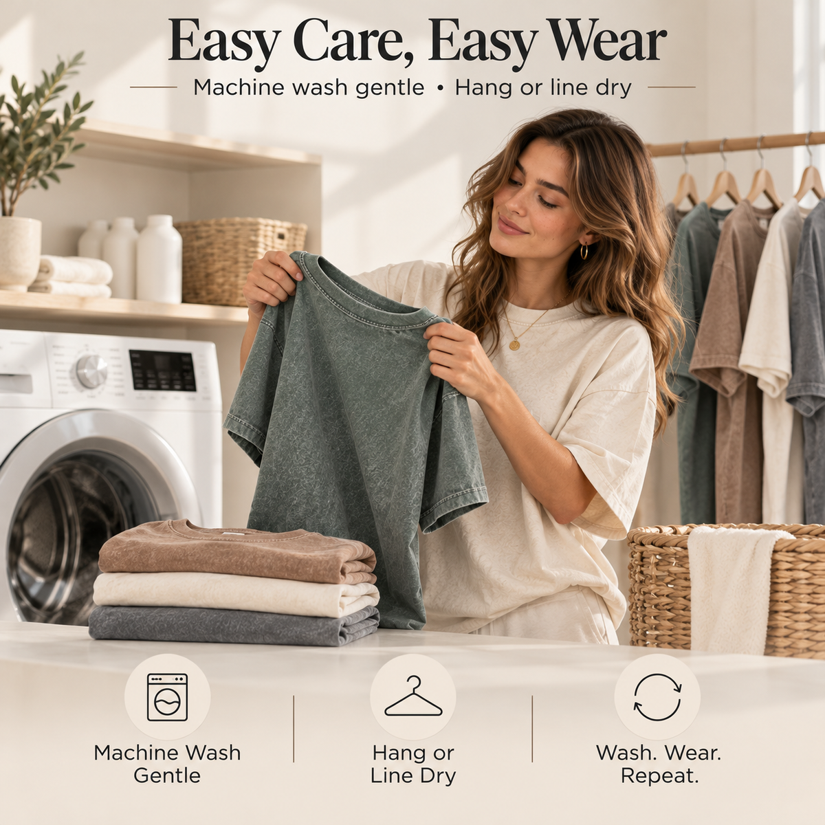 Vintage Washed Oversized T-Shirts – 4-Pack