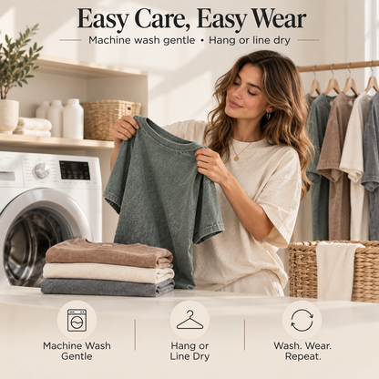 Vintage Washed Oversized T-Shirts – 4-Pack