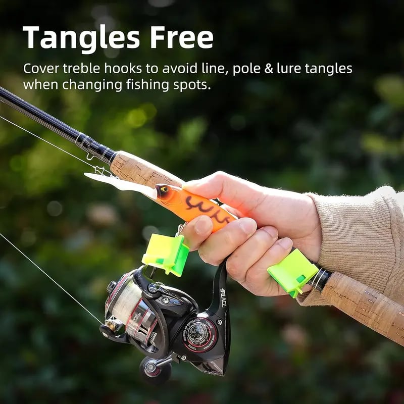 🌟💥 Spring‑Loaded Treble Hook Protector Caps🎣--Keep Treble Hooks Covered, Organized &amp; Ready to Fish.