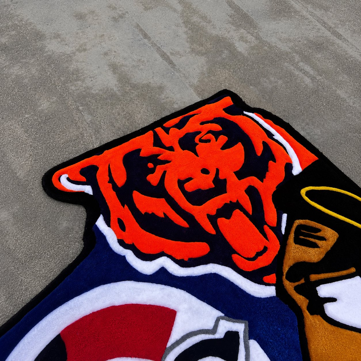 Illinois Chicago All-Team Hand-Tufted Area Rug 🐂🐻⚾
