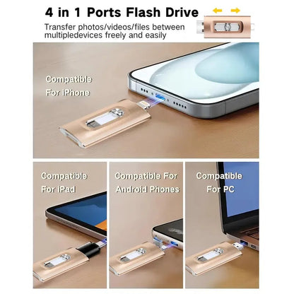 🎁 Hot Sale Promotion 49% OFF🔥4-in-1 USB3.0 OTG Flash Drive with Type-C Adapter