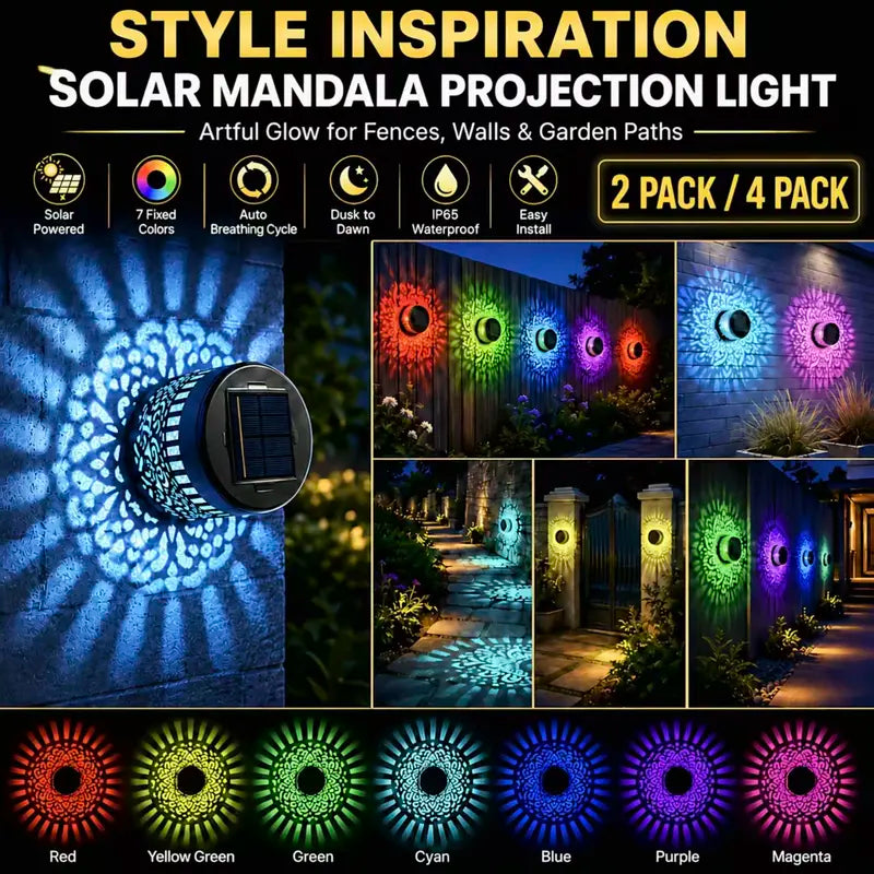 ☀️💡Solar Mandala Wall Lights Outdoor