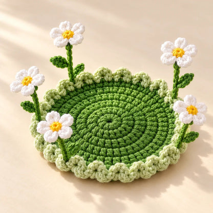 Handmade Crochet Floral Coaster | Everlasting Table Art 🌸