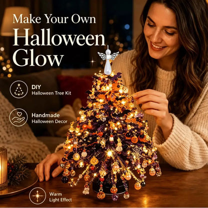 🎄49% OFF｜DIY Crystal Beaded Mini Christmas Tree Kit, Fun Family Holiday Craft Gift Set