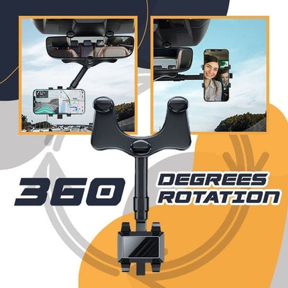💥360° Rotatable and Retractable-Car Rearview Mirror Phone Holder