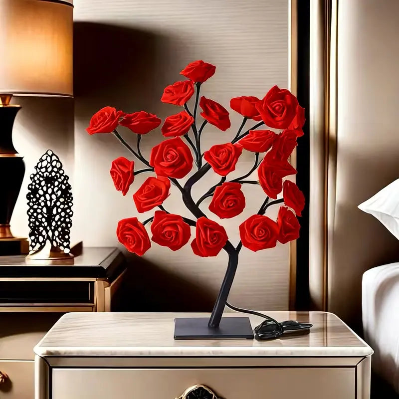 Rose-shaped night light