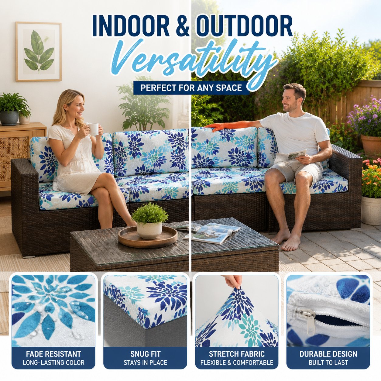 🛋️Outdoor Patio Sofa Cushion Covers