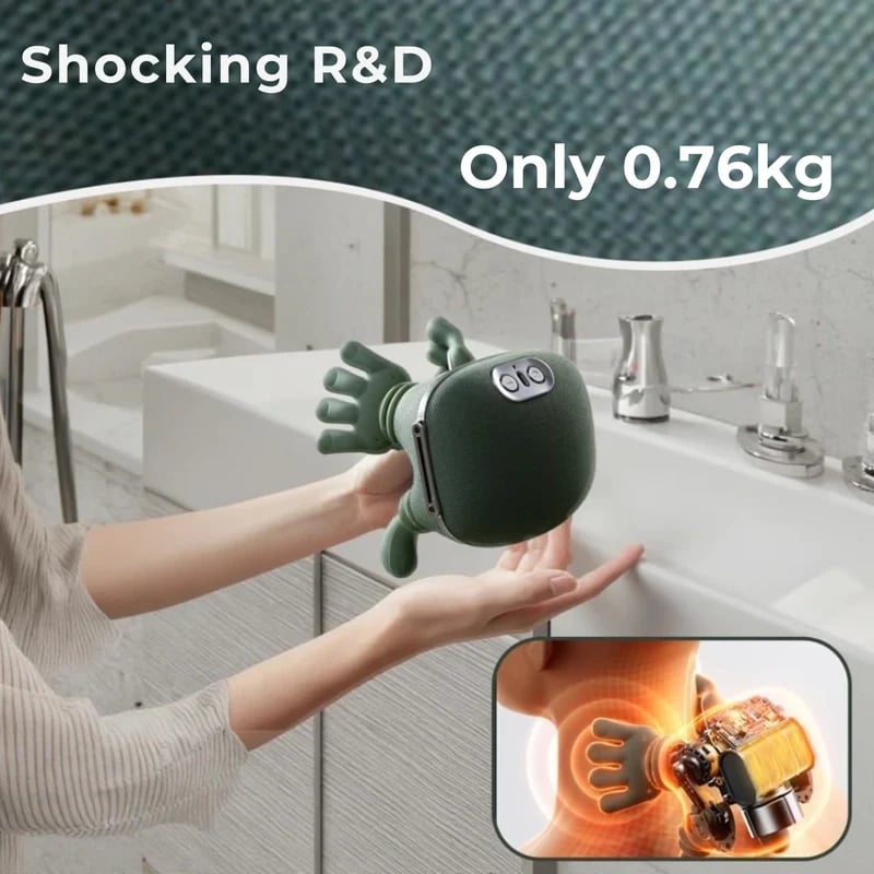 🛫Free Shipping🔥3D Shiatsu Neck & Shoulder Massager with Soothing Heat - Deep Tissue Kneading for Back & Neck Pain Relief