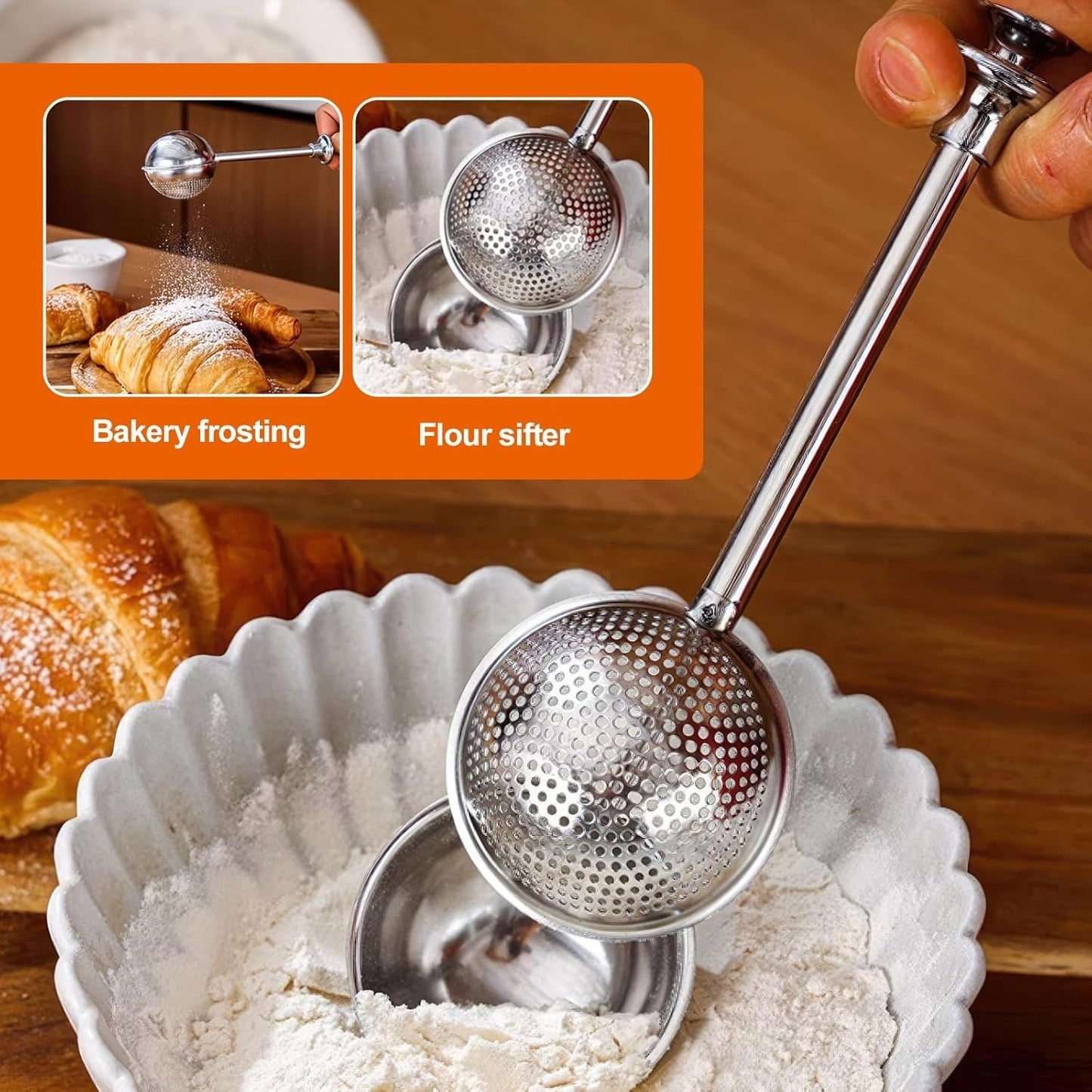 🔥Hot Sale 49%🔥Multifunctional Stainless Steel Powder Sifter