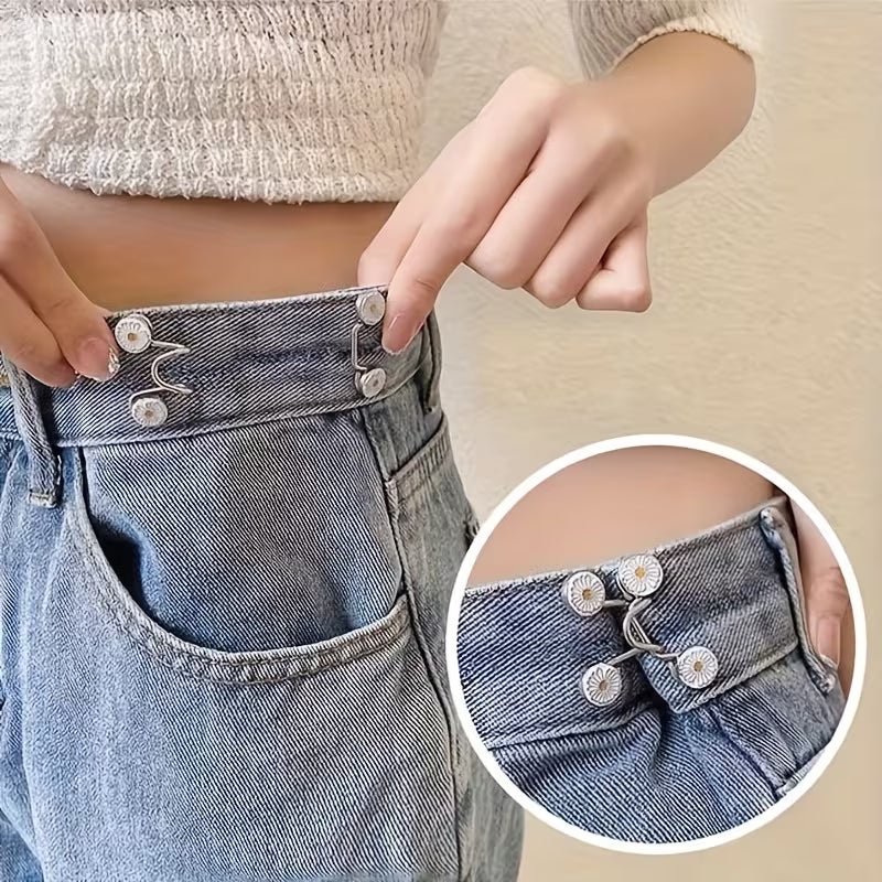 👖8 Pcs Adjustable Jean Waist Tightener | Women's Pants Fashion Metal Button Pin