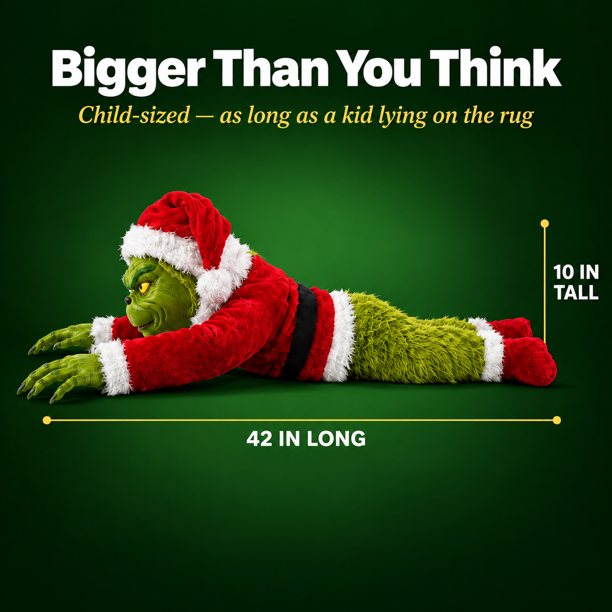 🎄 Crawling Christmas Monster – Animated Growling Holiday Prank Toy with Glowing Eyes