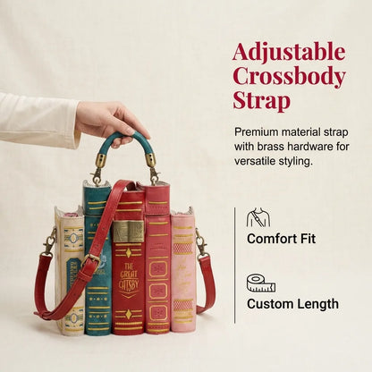 Vintage Stacked Book Novelty Handbag