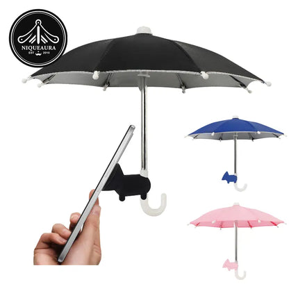 📱☂️Protection Phone Umbrella for Sun Universal Adjustable Piggy Suction Cup Phone Stand with Sun Shade Cover