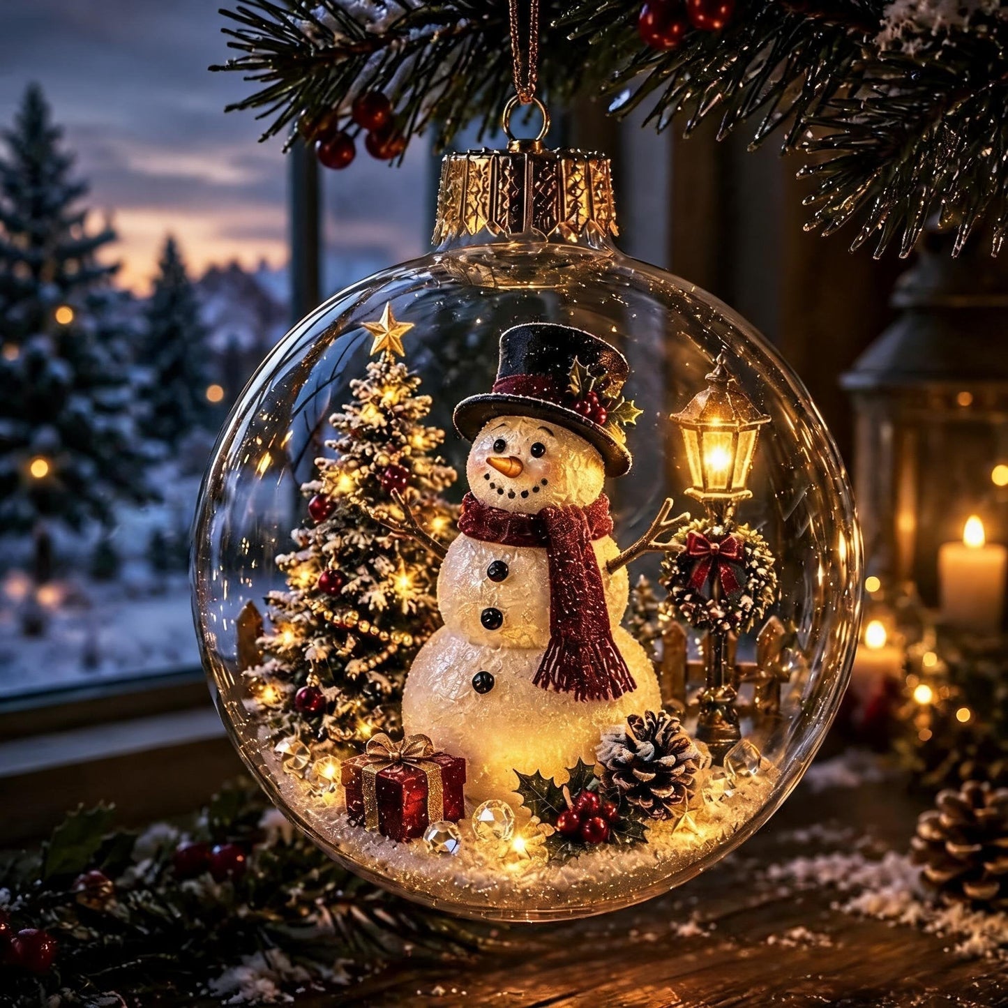 🎅Christmas Early Bird Sale🔥LAST DAY 50% OFF - 🎄Glowing Christmas Diorama Ornament – A Tiny Winter World in Your Hands
