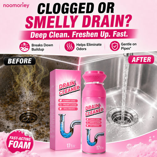 Household Safe Foam Mousse Drain Cleaner - Clog Remover, Deodorizer for Kitchen Drains and Sinks
