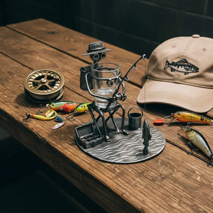 🏆 35K+ SOLD! Handcrafted Fisherman Shot Glass Holder | A Drink & a Story in One 🎣🥃