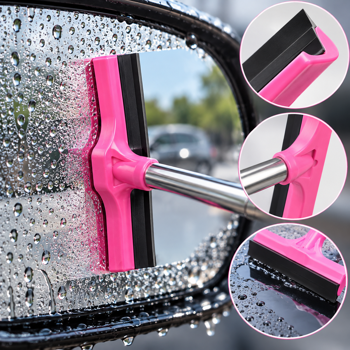 🚗 Telescopic Car Side Mirror Wiper – Extendable Rain Water Squeegee