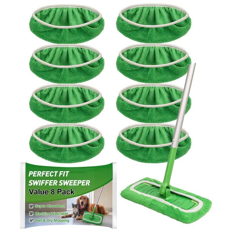 8Pcs Microfiber Mop Pads