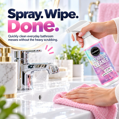 ✨ Bathroom Cleaner Spray – Quick Clean for Sinks, Tubs & Toilets 🚿