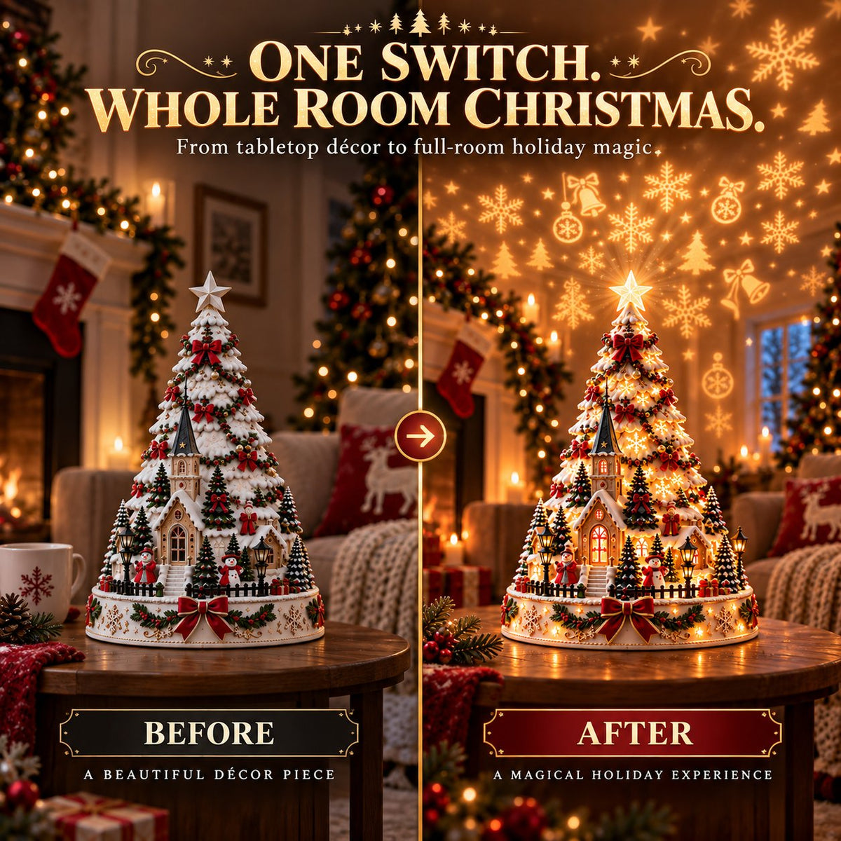 ⏳ Last day to save 49% –🎄🎅 MerryRealm Christmas Village Lightscape Tree